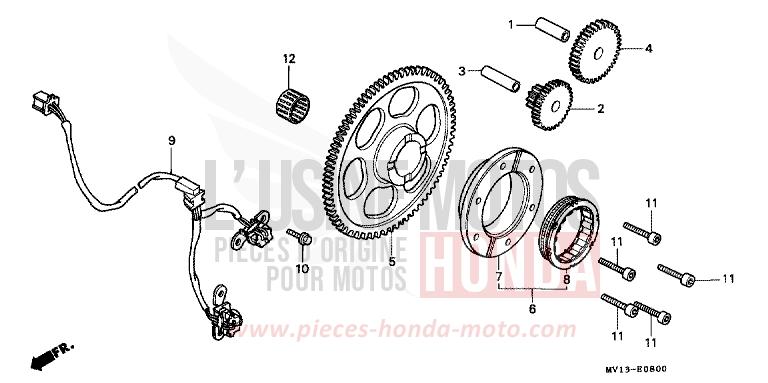 PULSE GENERATOR/ STARTING CLUTCH for Africa Twin 750 SPACE BLUE (PB136I) from 1992